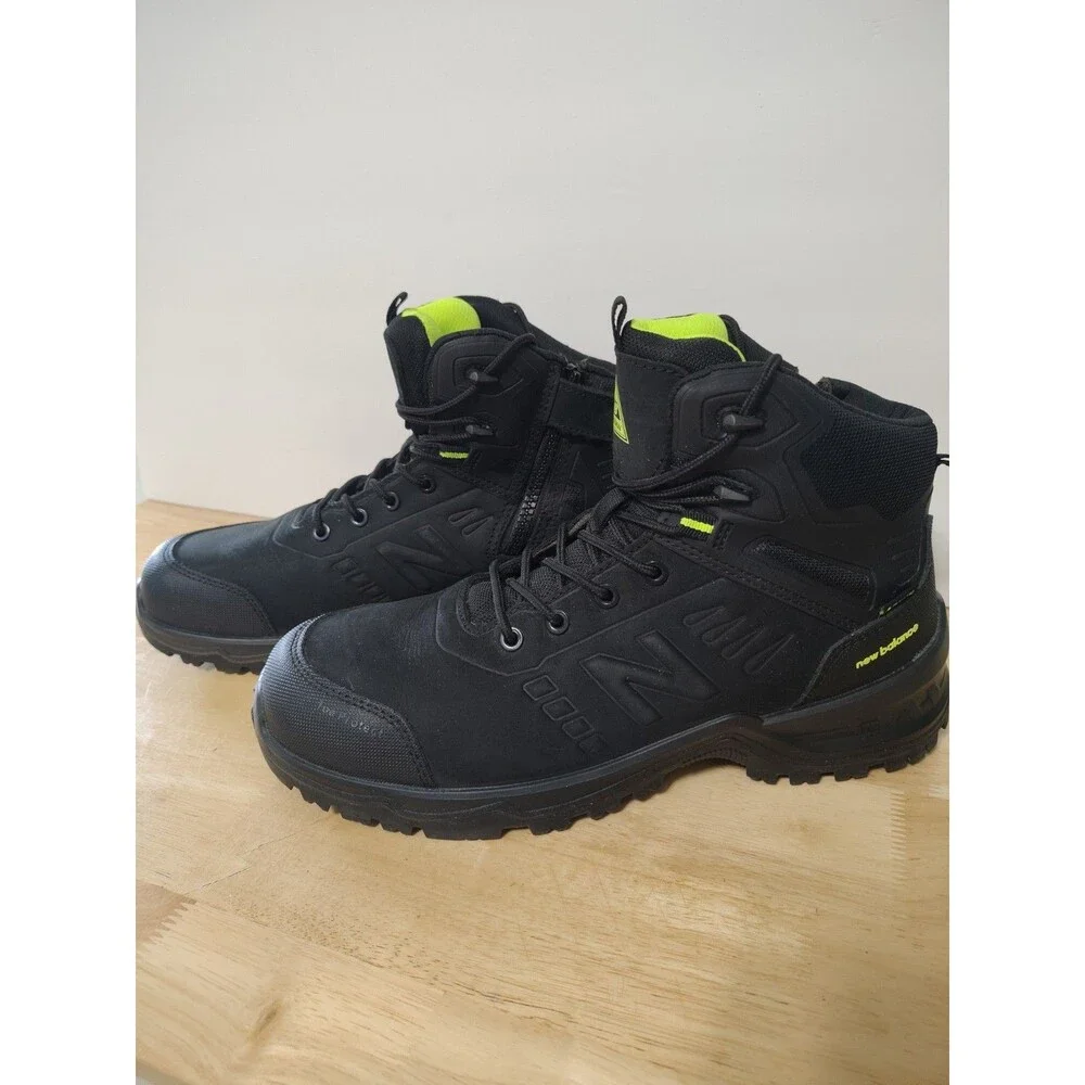 New Balance Calibre Men's Composite Toe Side Zip Boots, Black Size 12 EU 46.5